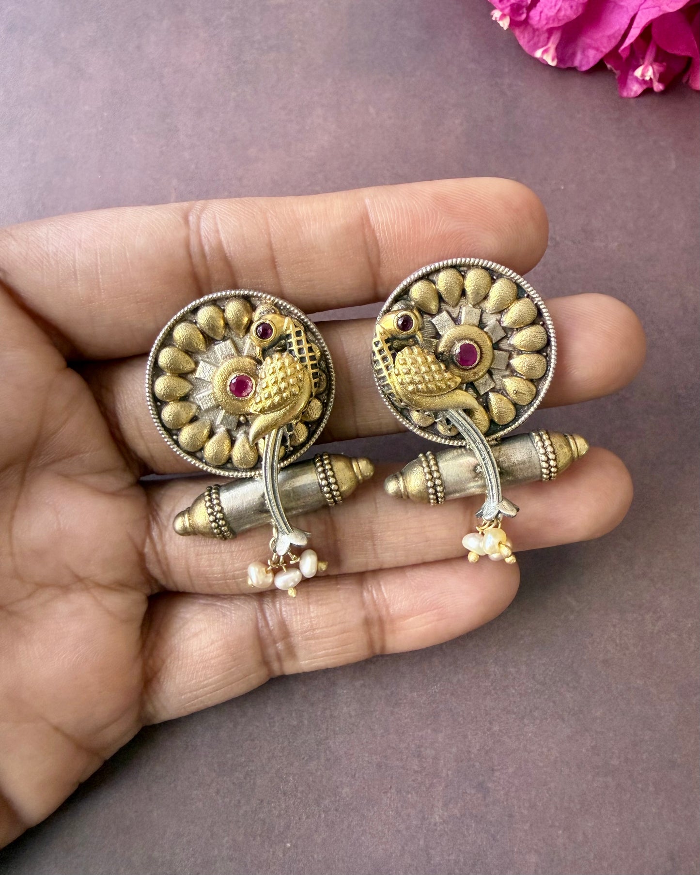 Parrot Pearl Earrings