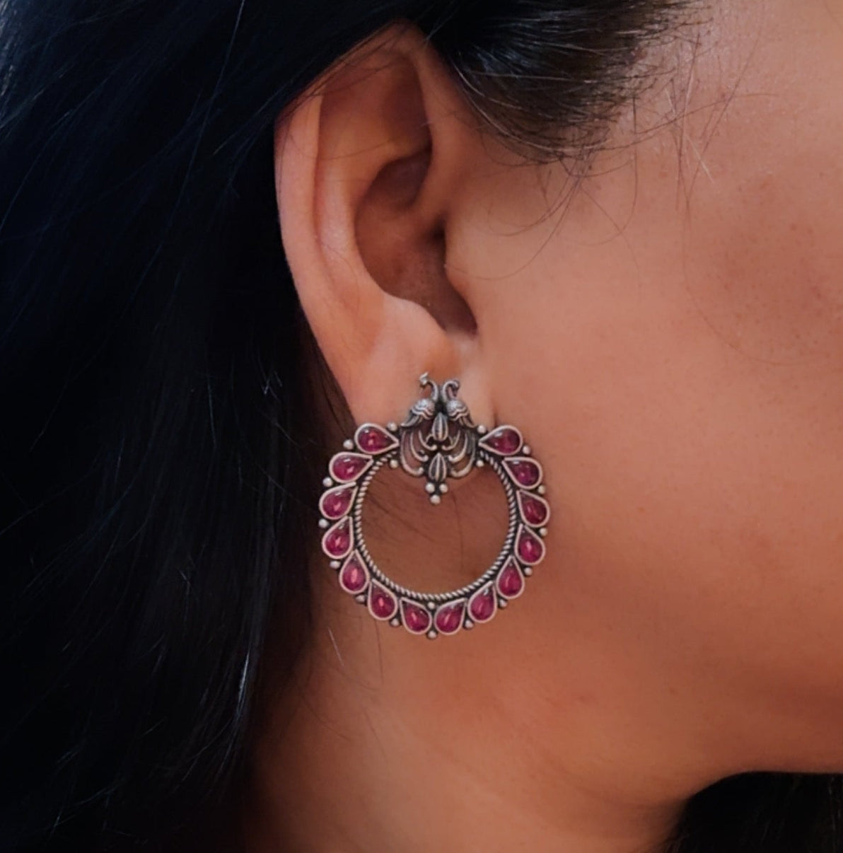 Mor Ruby Petal Earrings