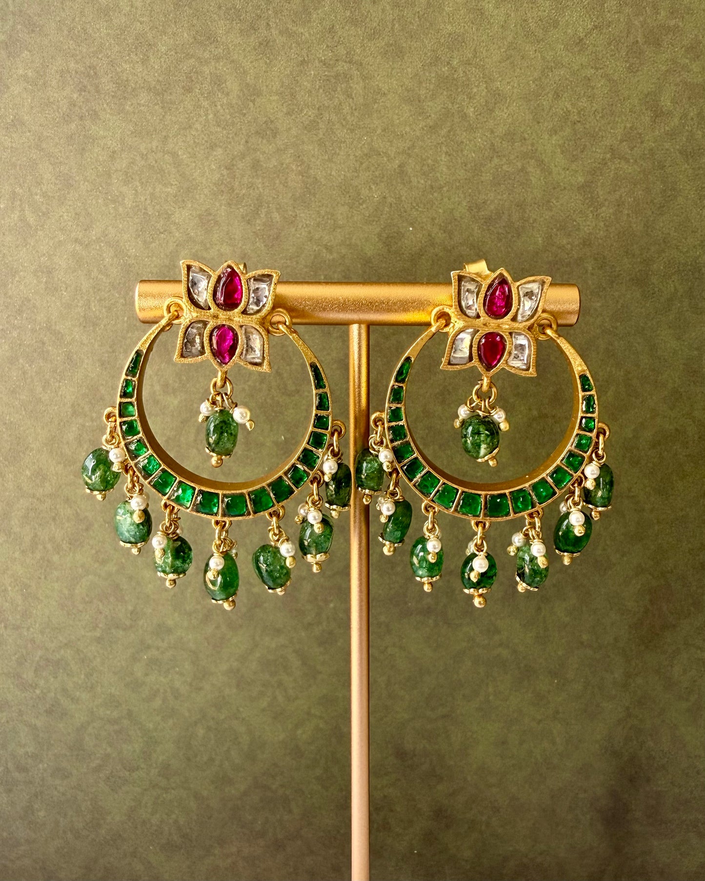 Raani Lotus Chandbali