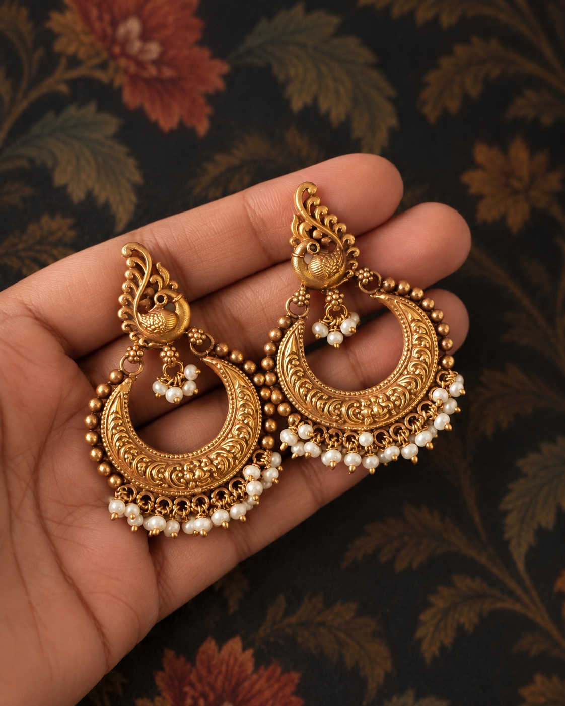 Mayura Chandbali Earrings