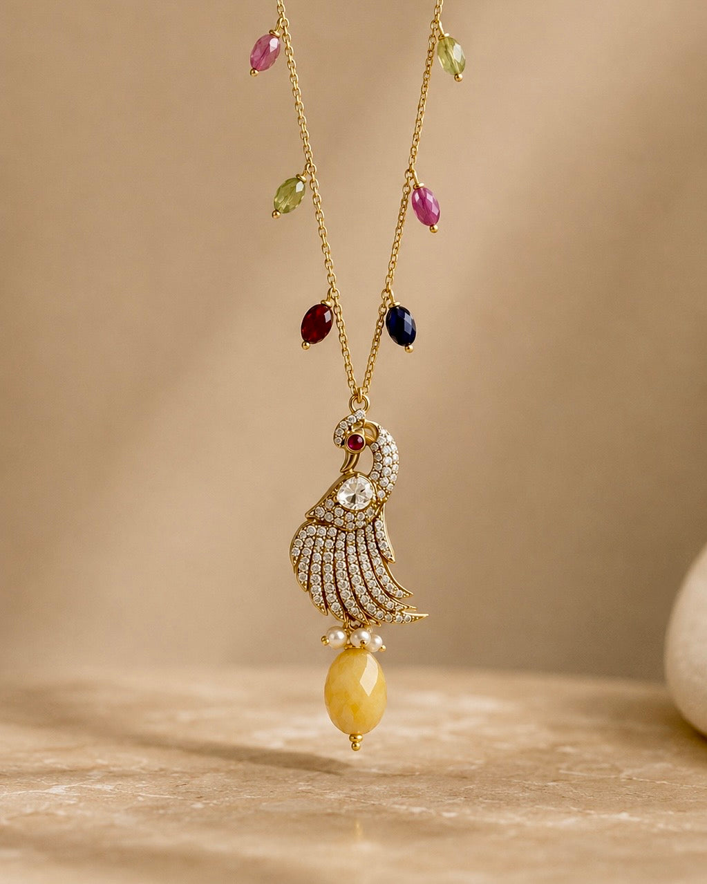 Jewel Bird Necklace