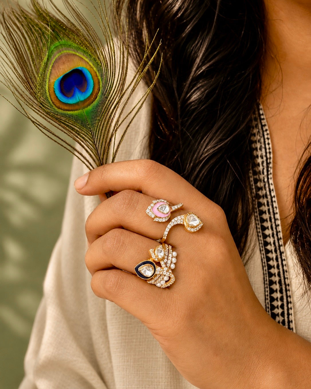 Moti Mor Pankh Ring