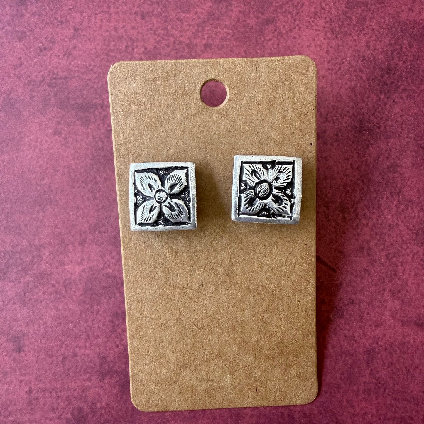 Phool Chitai Studs (square)