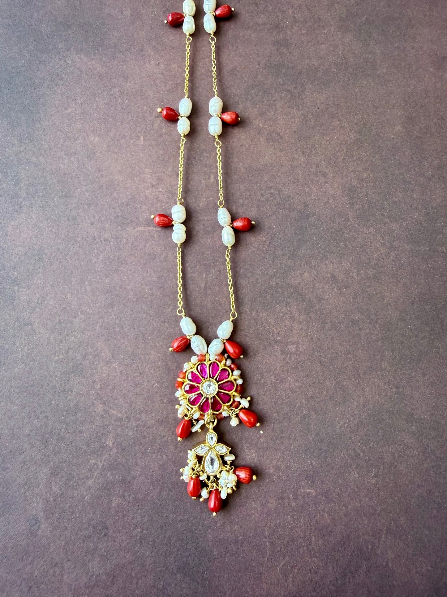 Coral Charm Necklace