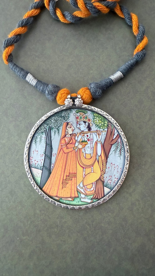 Leela – Radha Krishna Baag Pendant with Dori