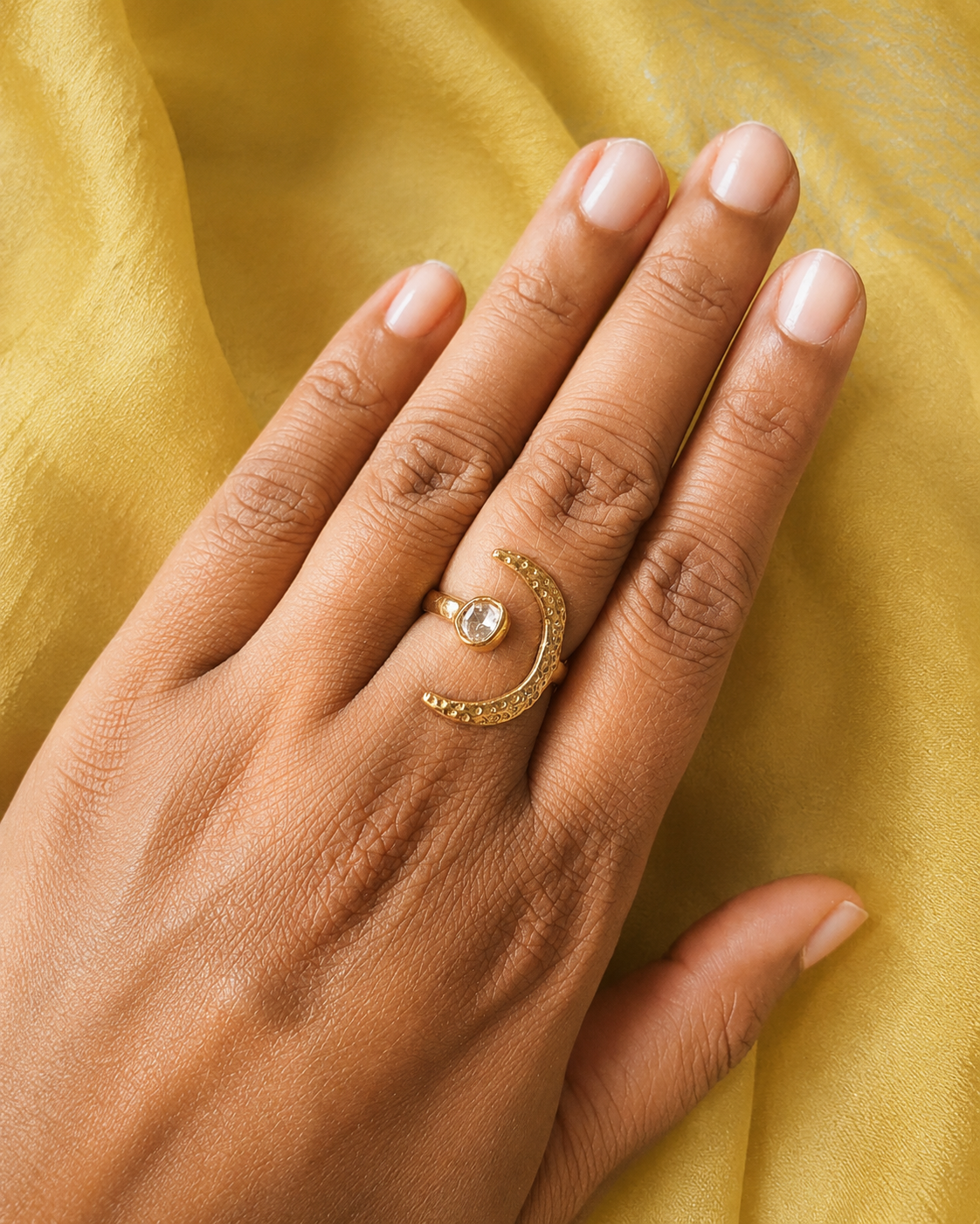 Moonlit Polki Ring