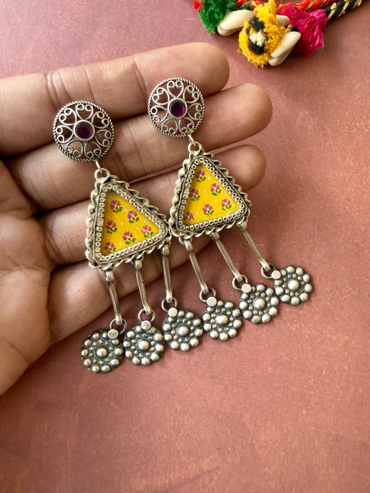 Leela Painted Earrings – yellow