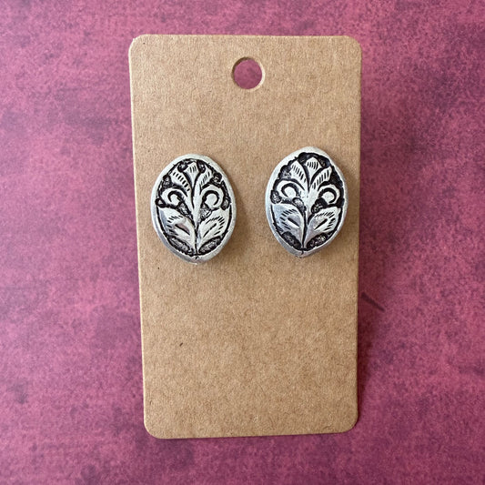 Phool Chitai Studs (Oval)