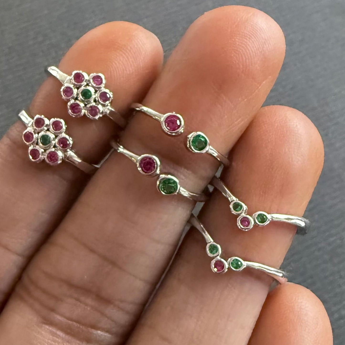 Minimal Stone Toe Rings