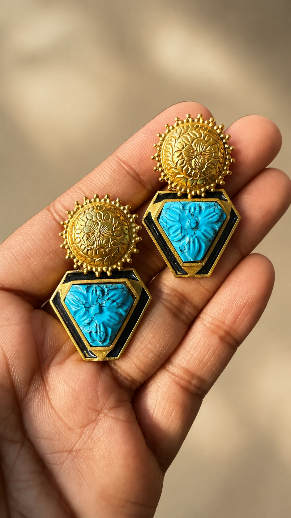Mosaic Earrings Turquoise