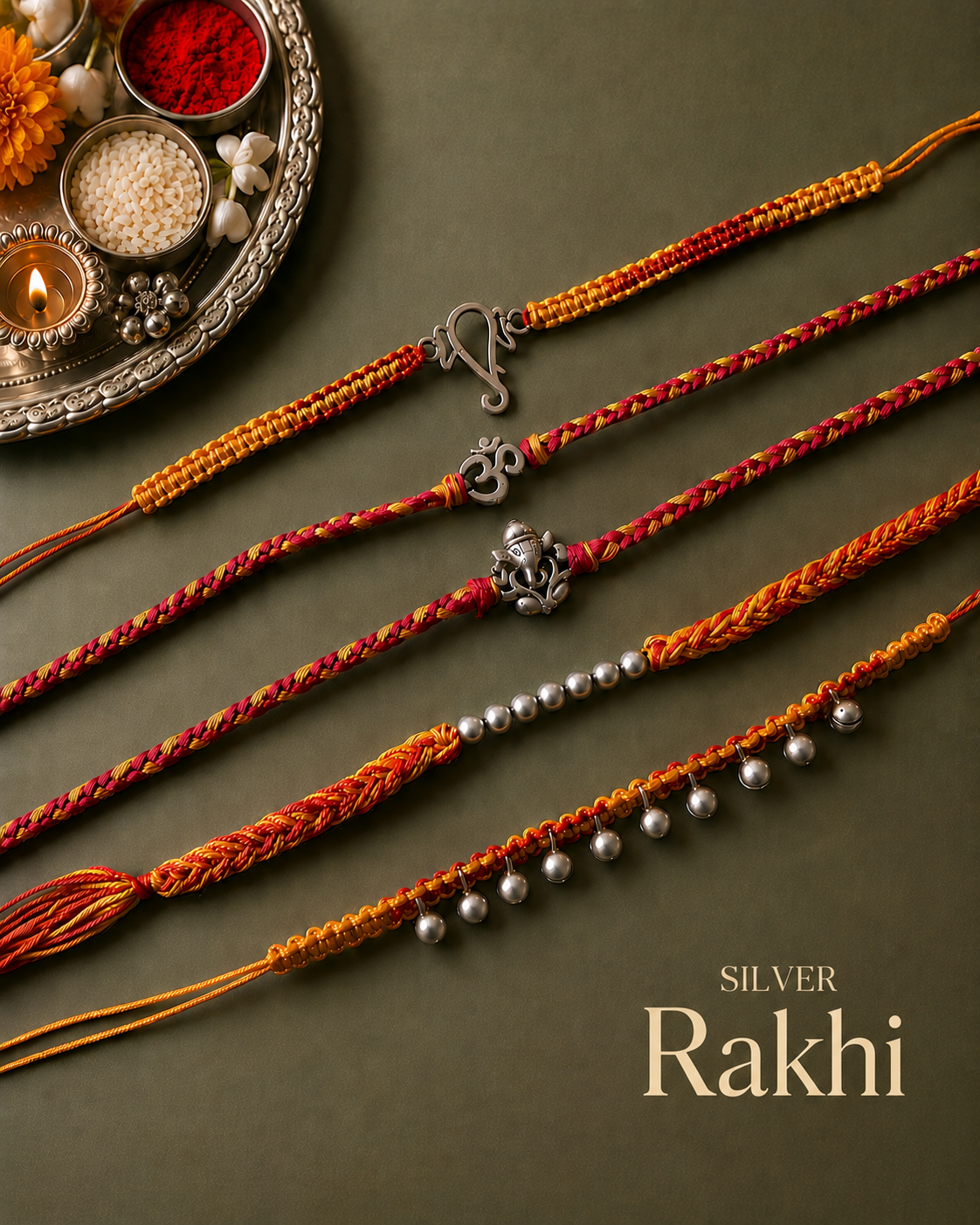 Silver Rakhi