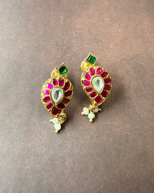 Raani Paisley Kundan Earrings