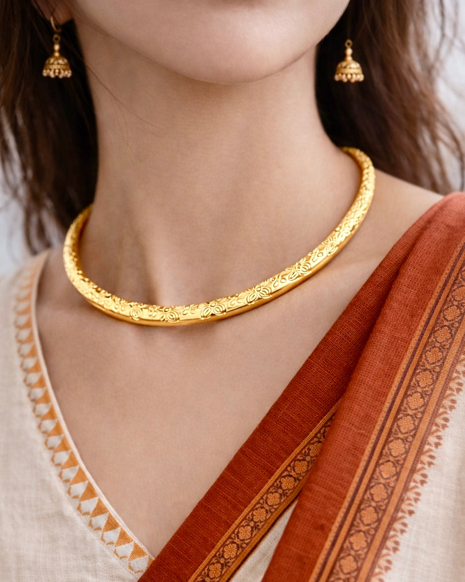 Gul Sunheri Hasli Necklace