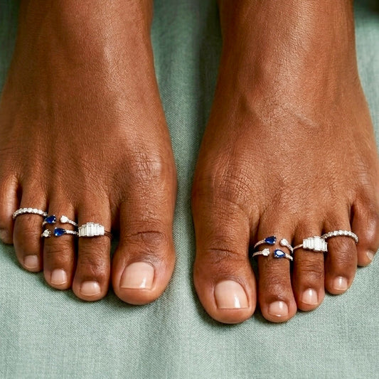 Sparkling Toe Rings