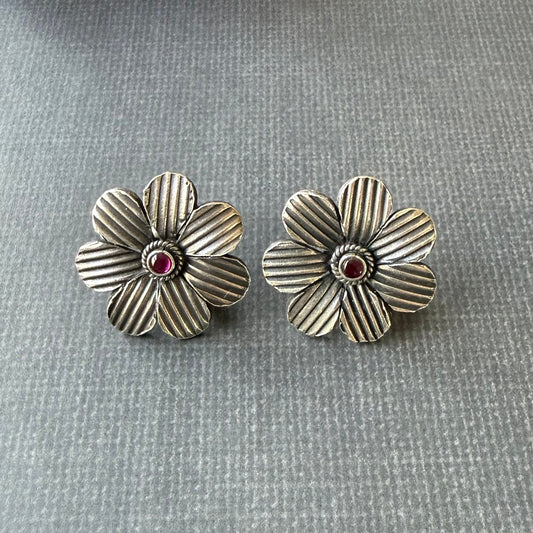 Phool Silver Studs