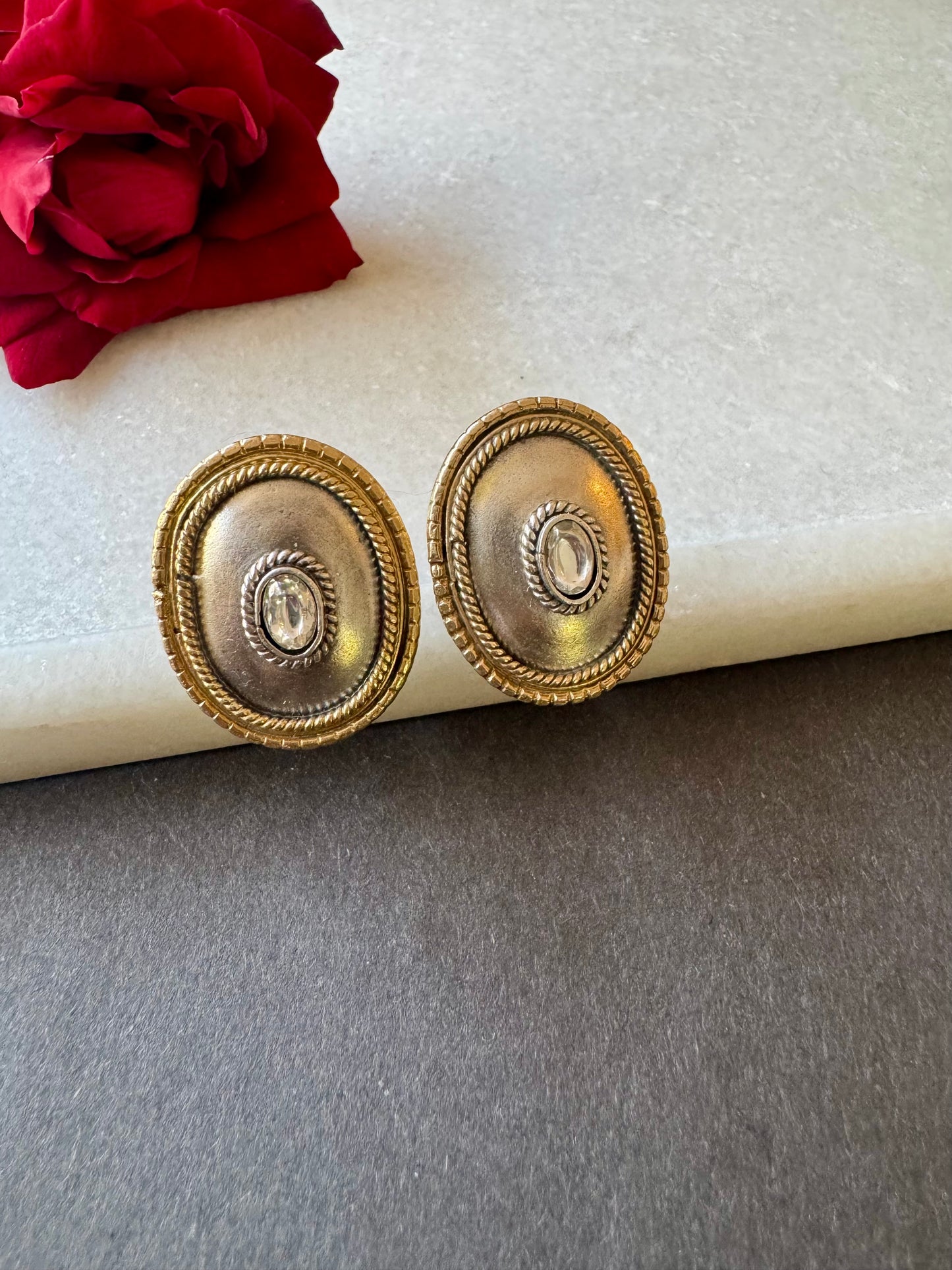 Vintage Oval Studs