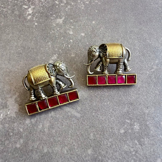 Elephant Dual Tone Studs