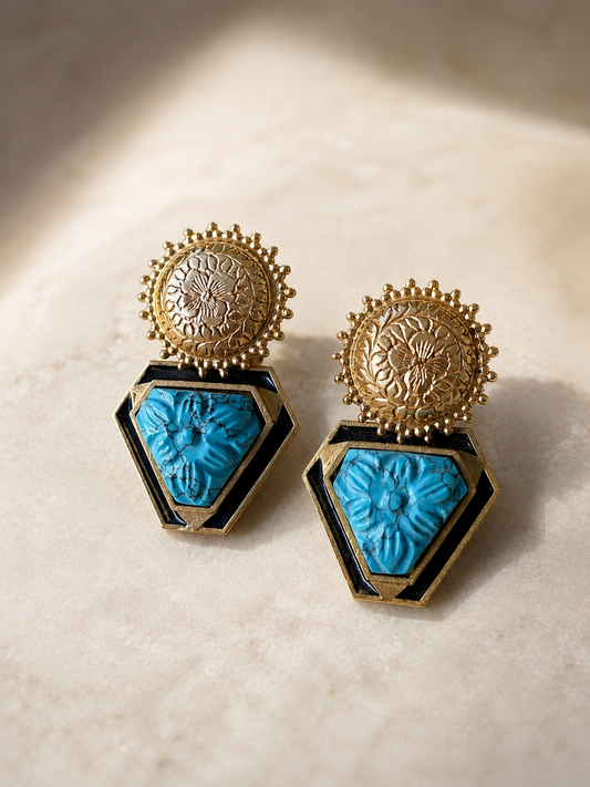 Mosaic Earrings Turquoise