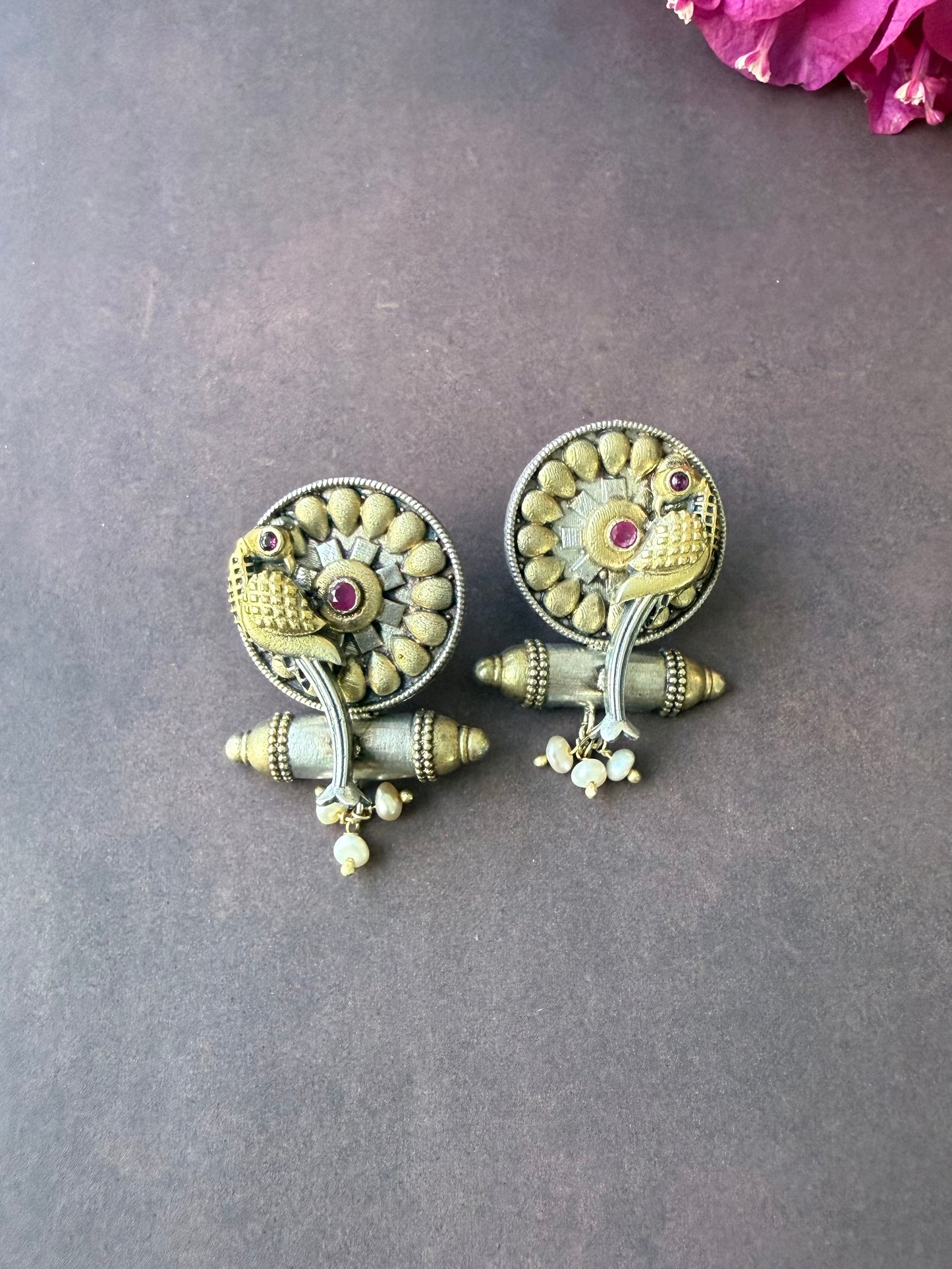 Parrot Pearl Earrings