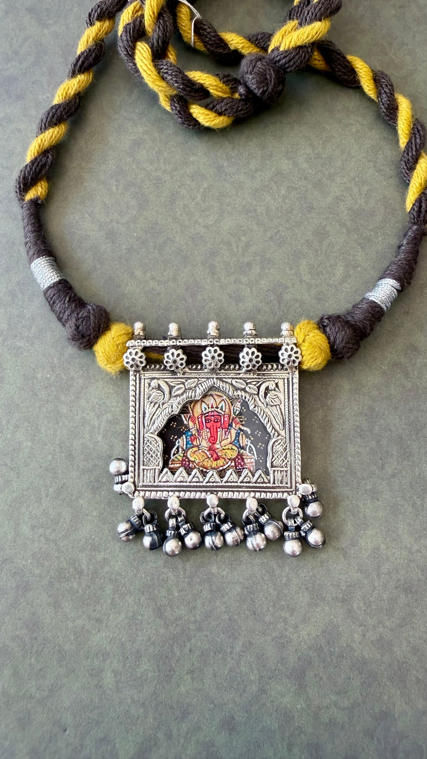 Leela – Ganesha Jharokha Pendant with Dori