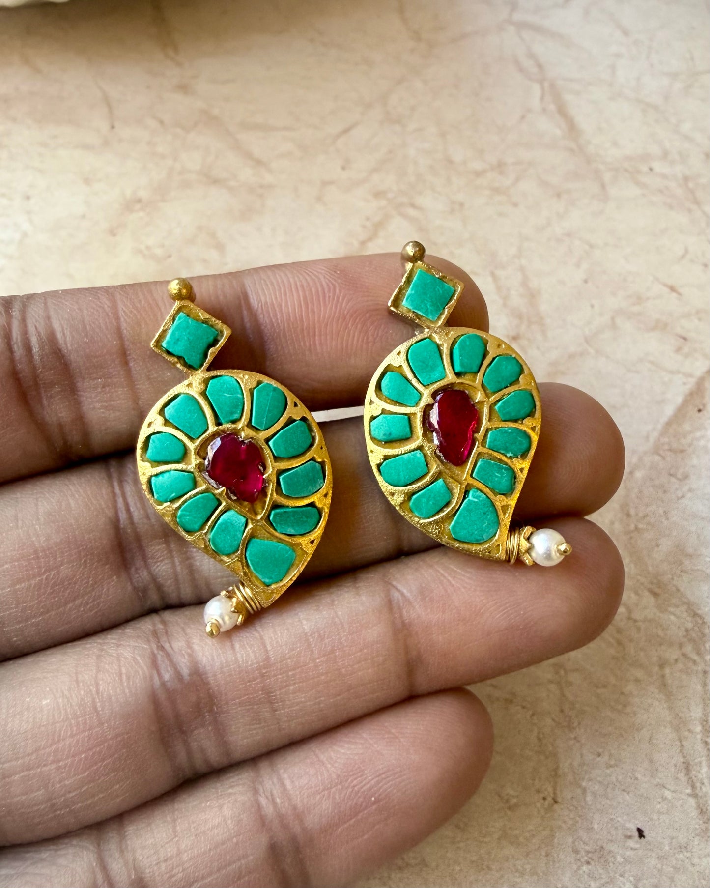 Raani Ambi Earrings – Turquoise