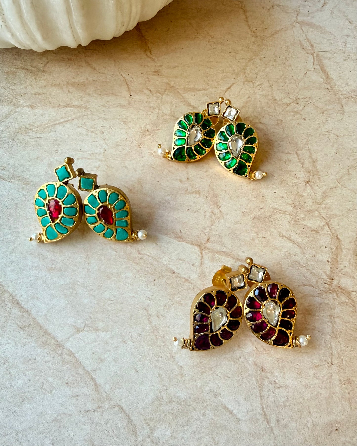 Raani Ambi Earrings – green
