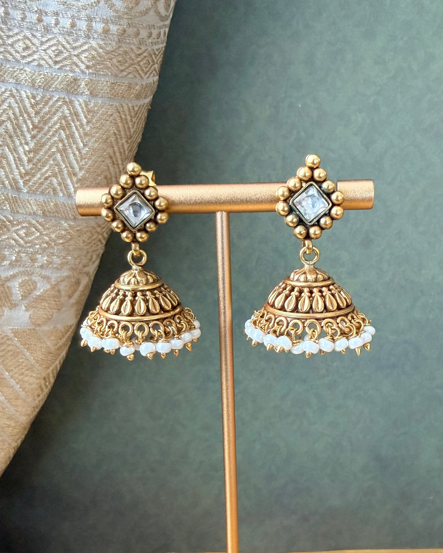 Noor Pearl Jhumkas
