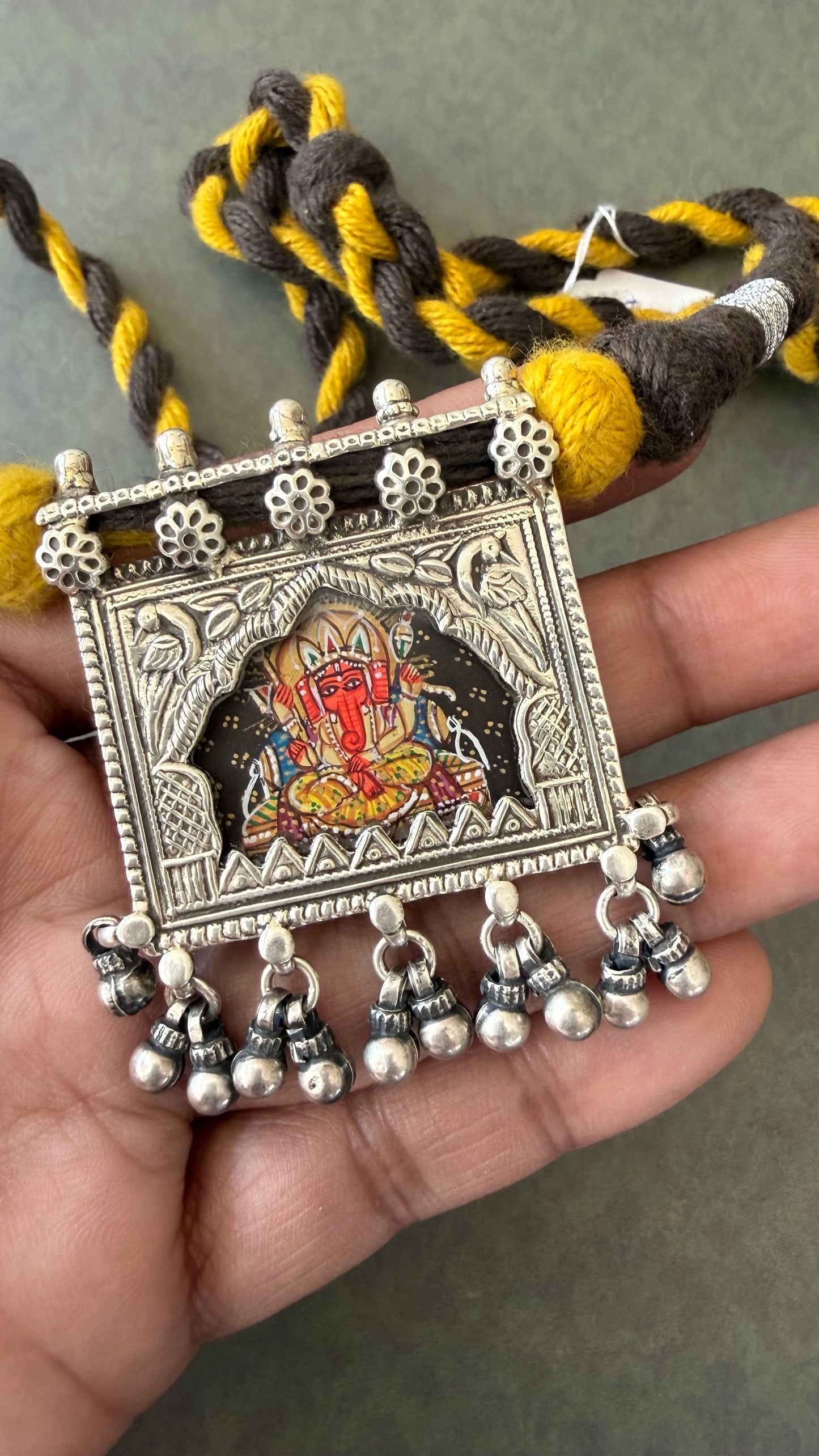Leela – Ganesha Jharokha Pendant with Dori