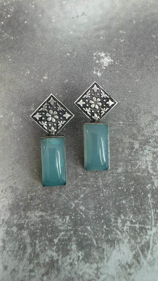 Aqua Drop Earrings