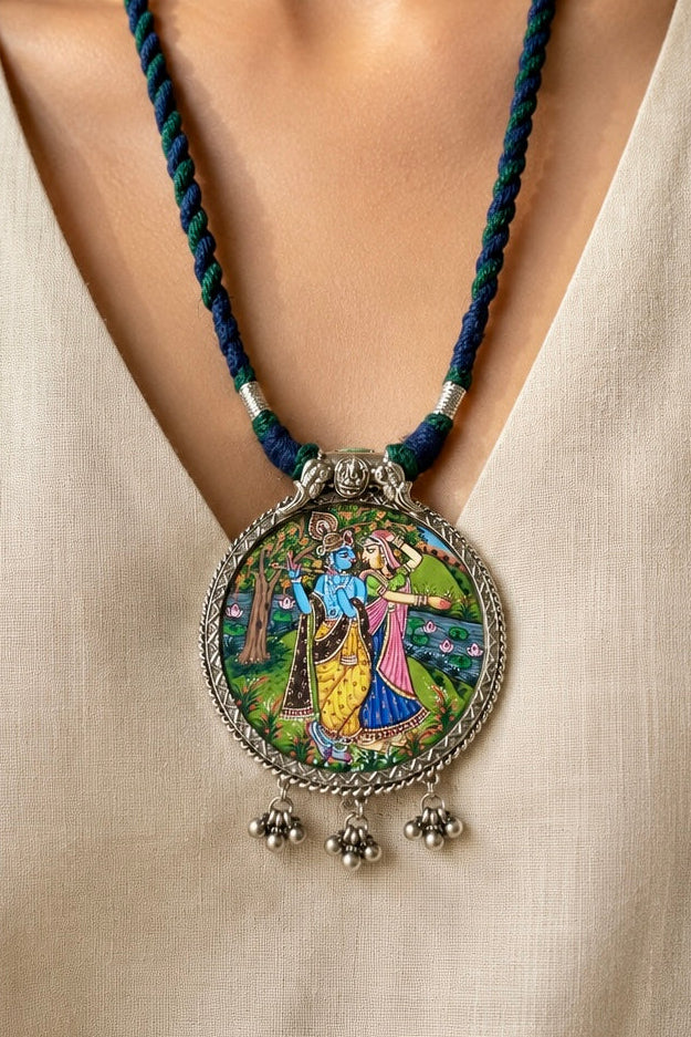 Leela – Radha Krishna Pendant with Dori