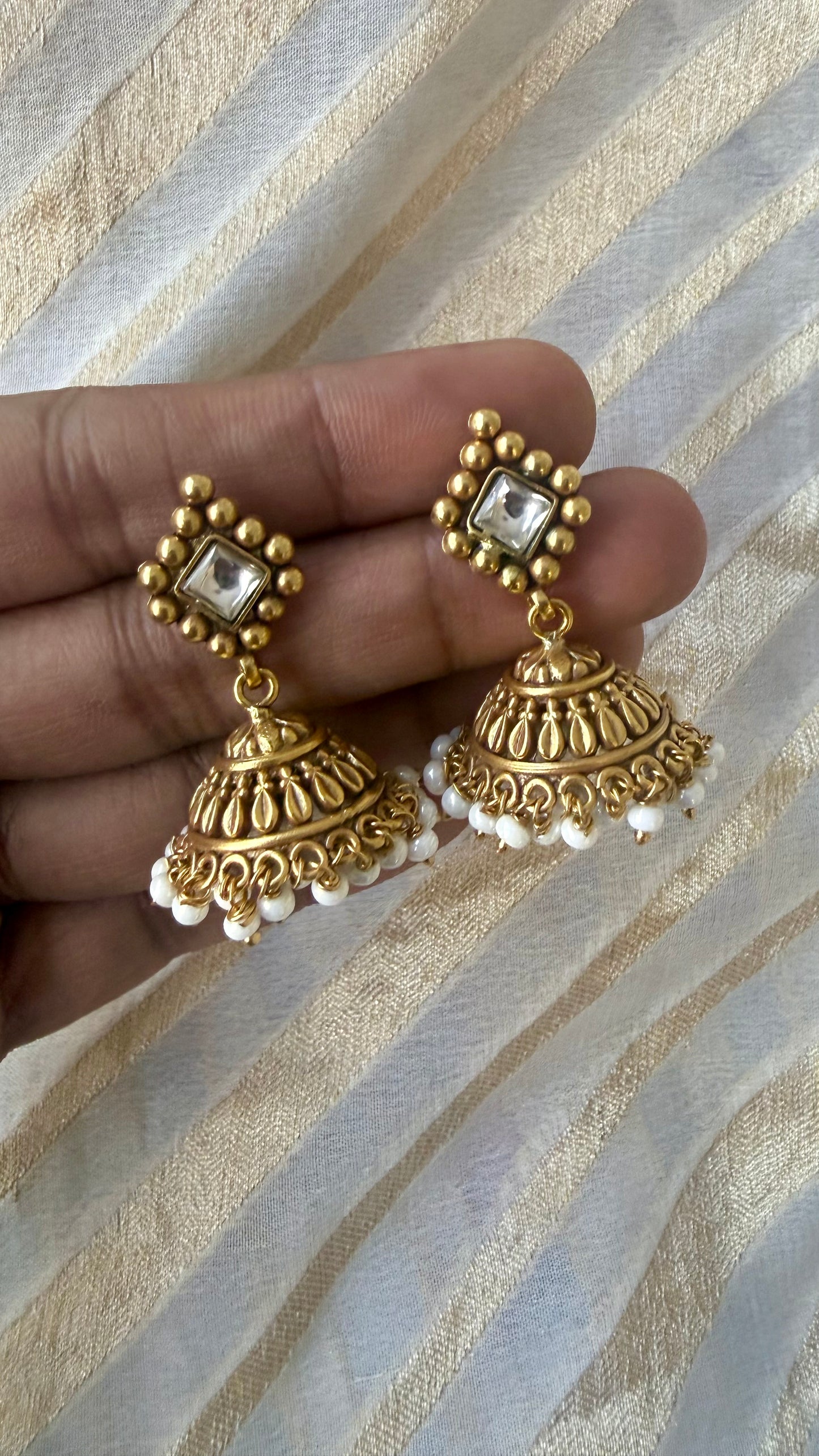 Noor Pearl Jhumkas