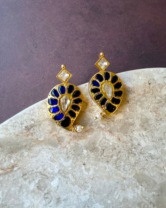 Raani Ambi Earrings –  Royal blue