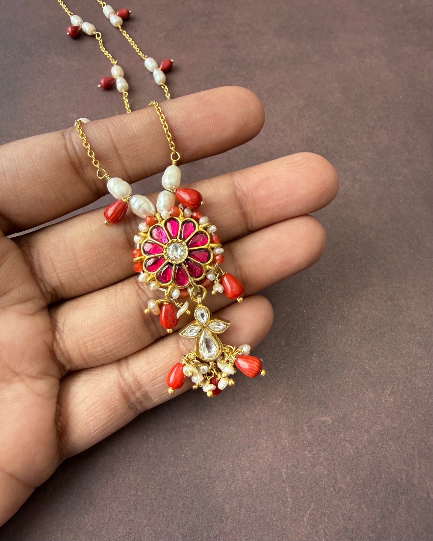 Coral Charm Necklace
