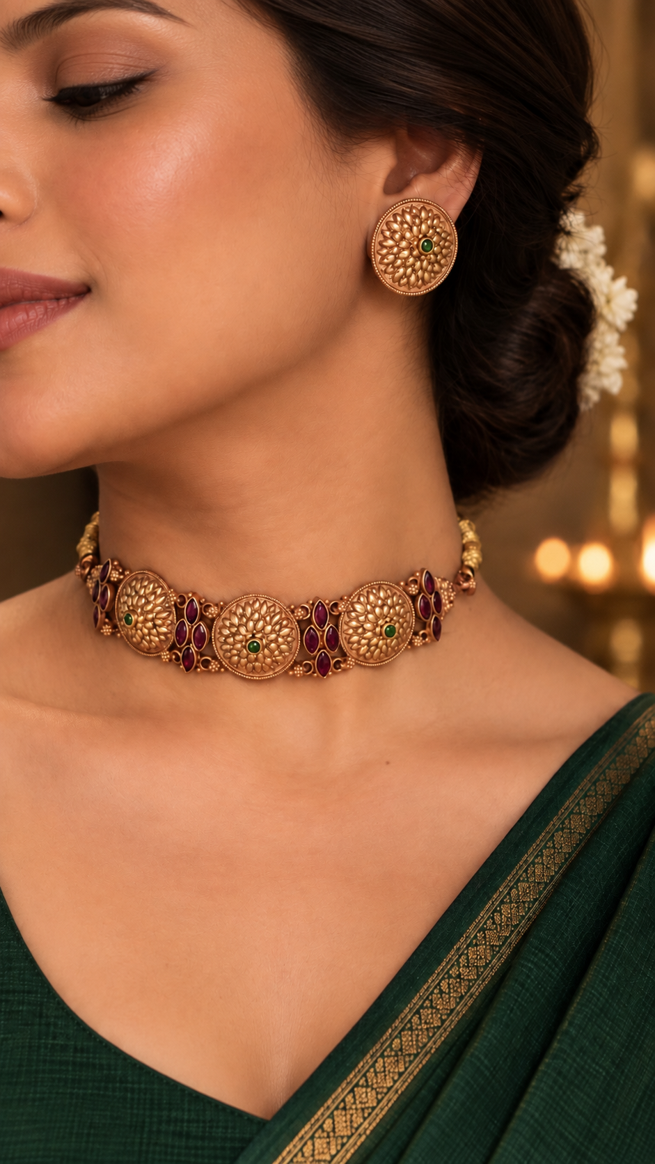 Gulnaar Medallion Choker Set