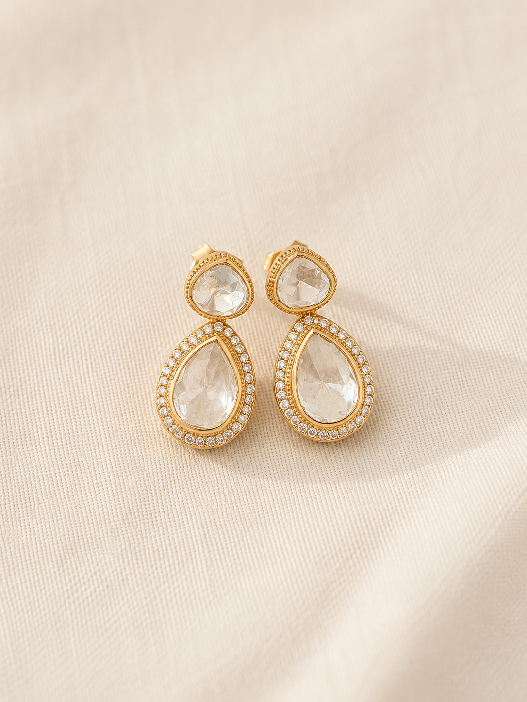 Polki Teardrop earrings