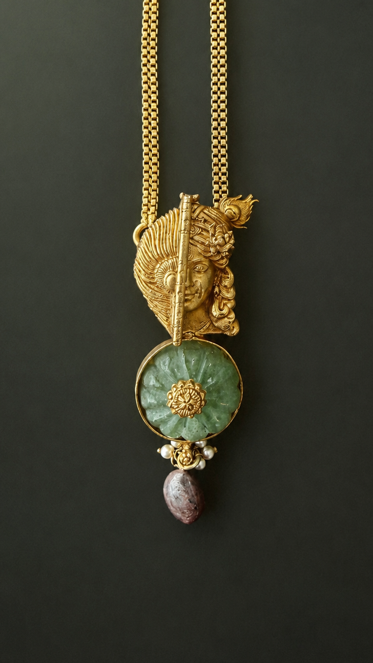 Krishna Morpankh Pendant Necklace
