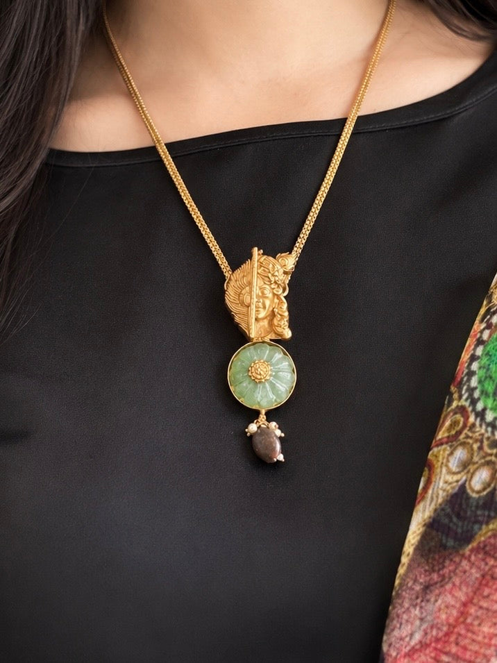 Krishna Morpankh Pendant Necklace