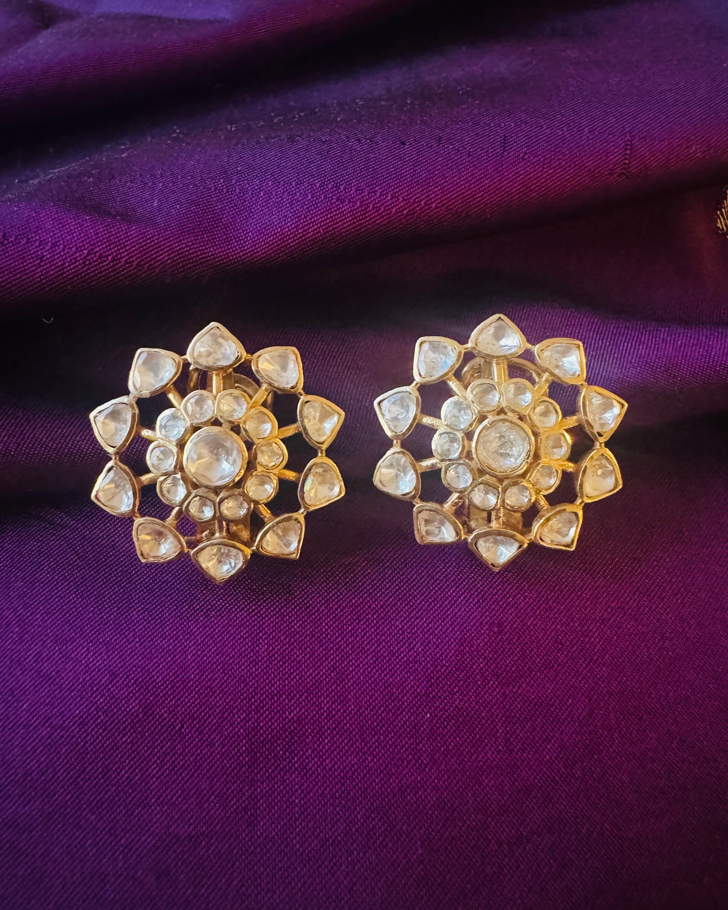 Sunburst Polki Earrings