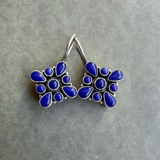 Lapis Floral Earrings
