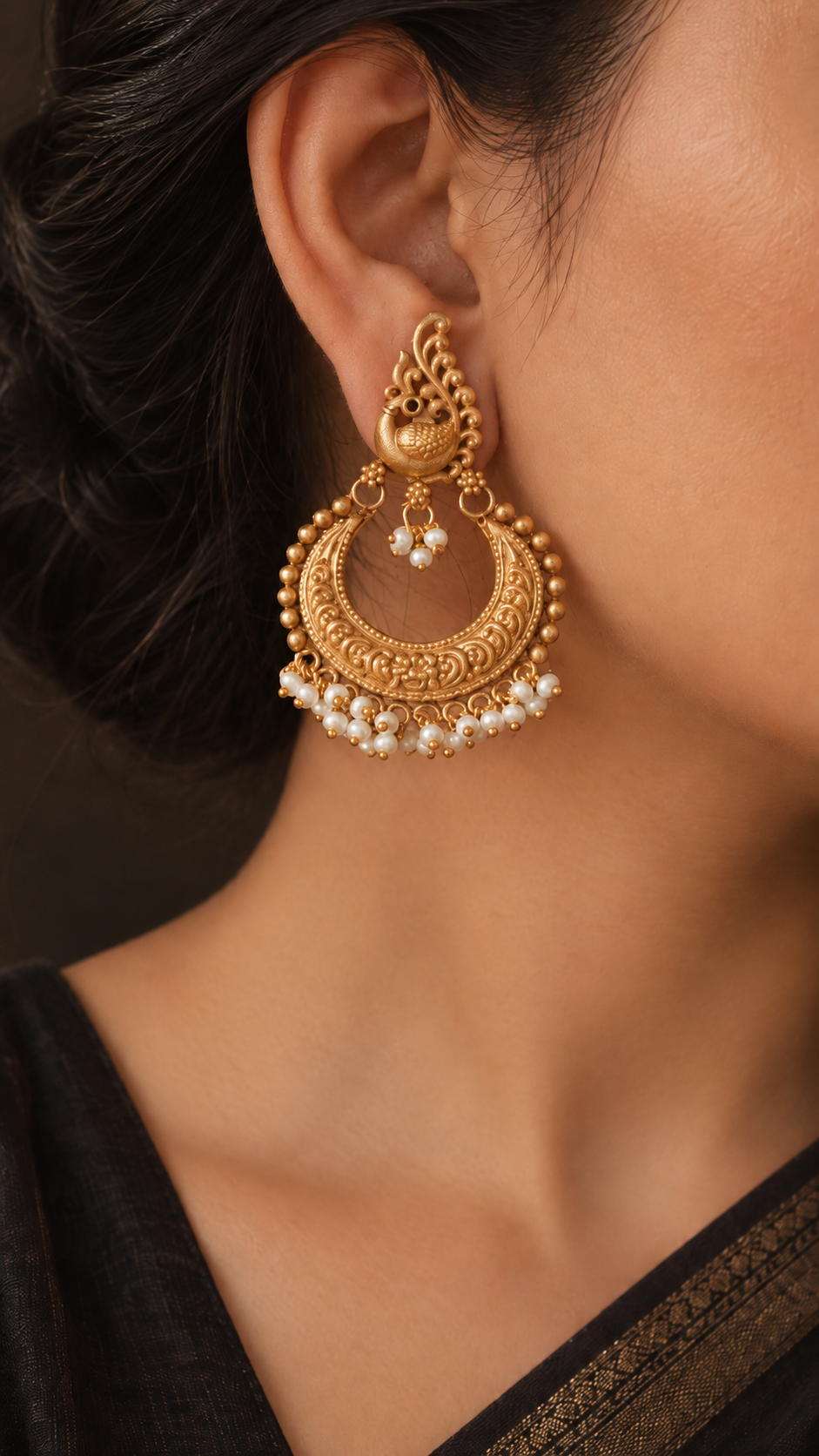Mayura Chandbali Earrings