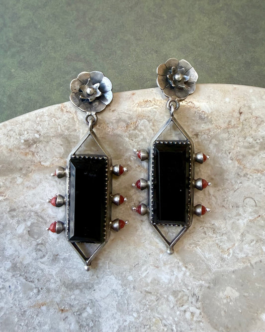 Vana Onyx Statement Earrings