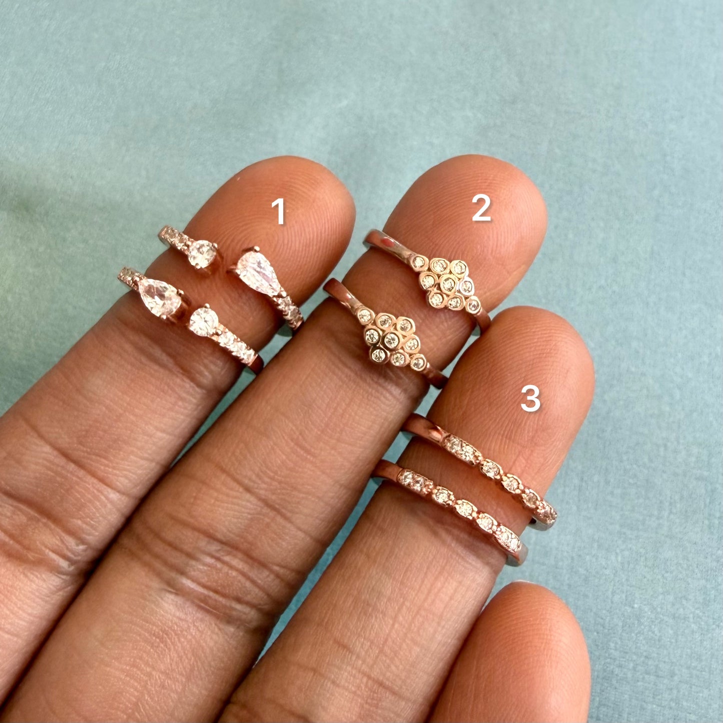 Rose Gold Sparkling Toe Rings
