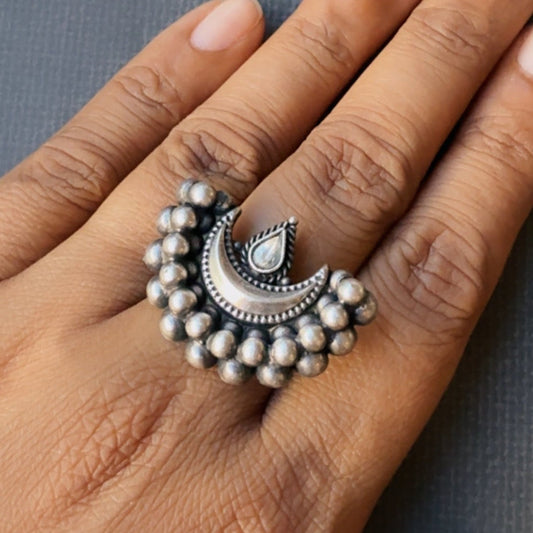 Crescent Noor Statement Ring