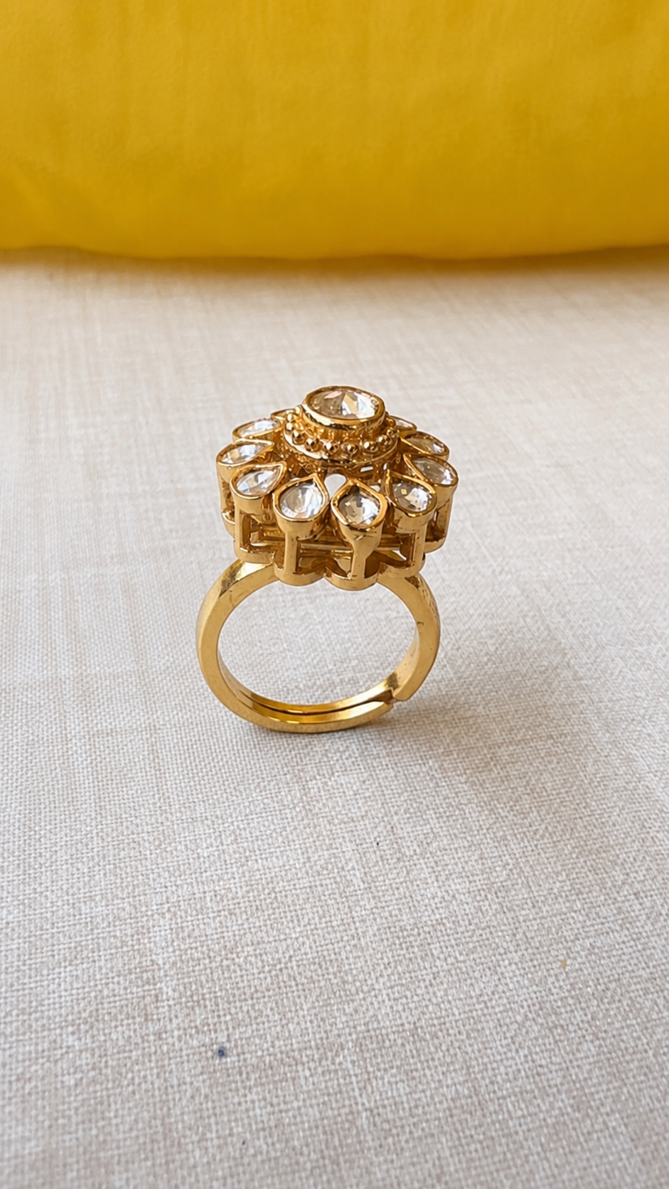 Sunburst Polki Ring