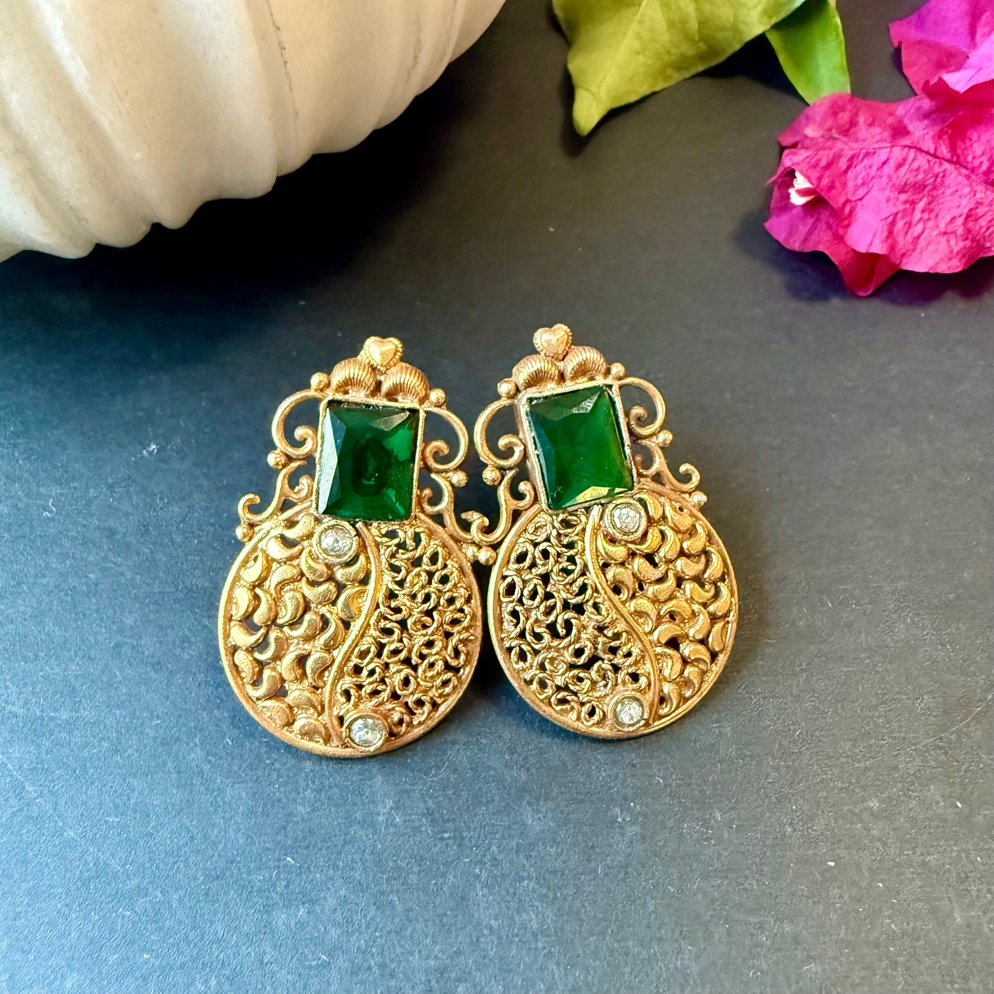 Royal Filigree Studs- Gold