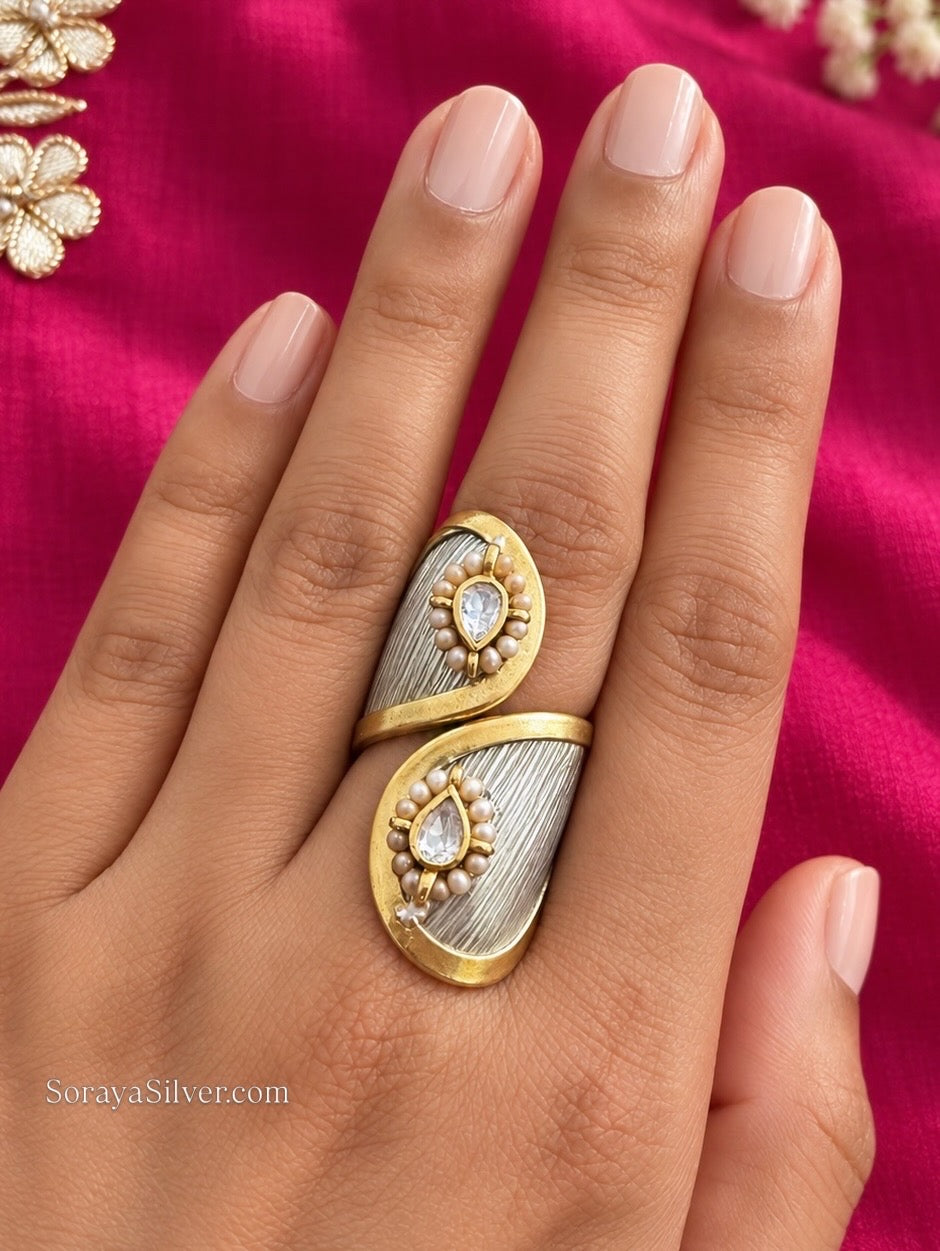 Noor Kundan Wrap Ring