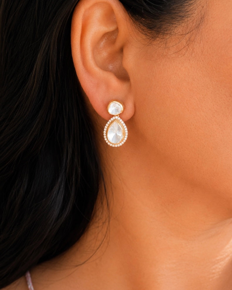 Polki Teardrop earrings