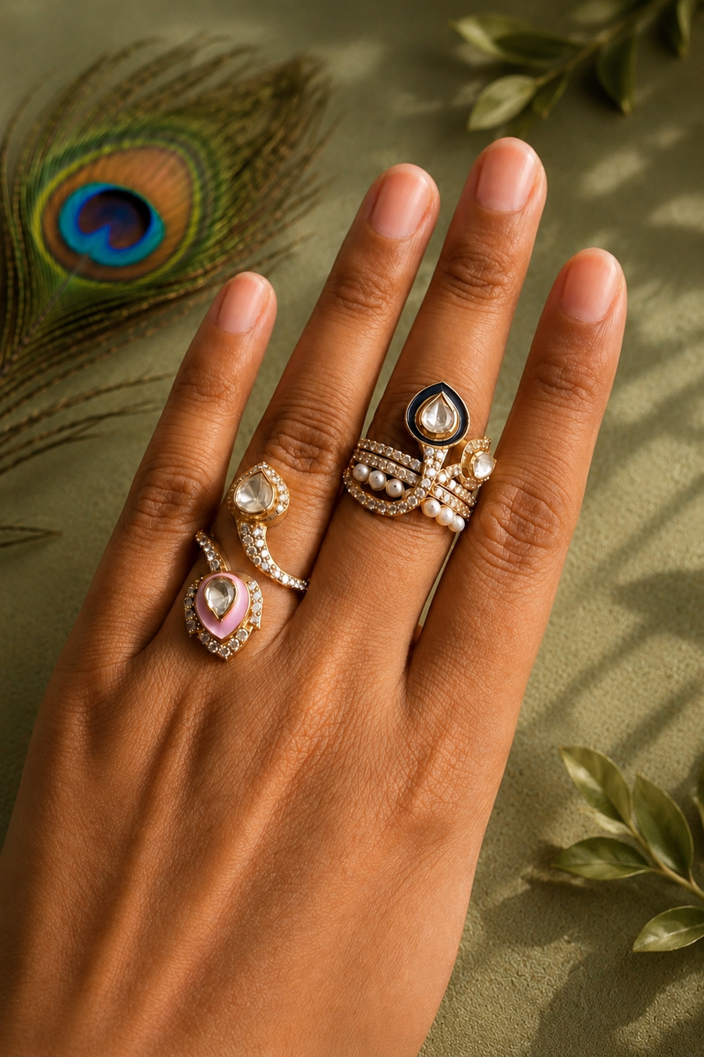 Moti Mor Pankh Ring