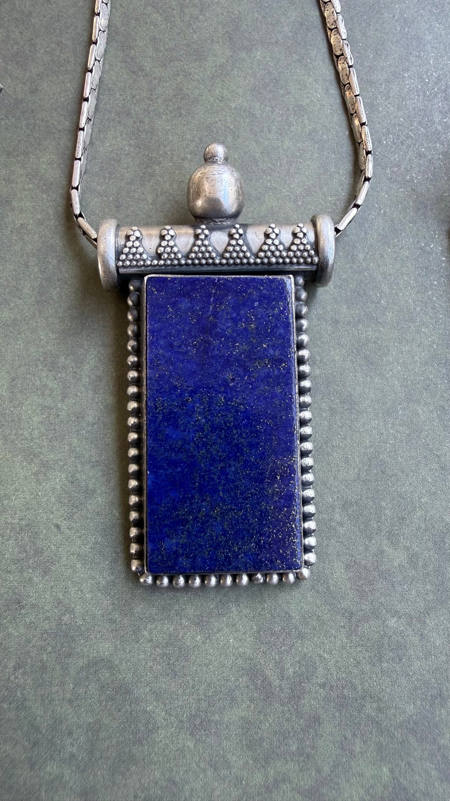 Neel Lapis Pendant & Earrings