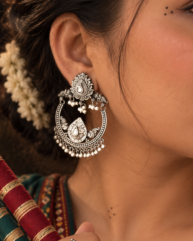 Mayura Chandbali Earrings